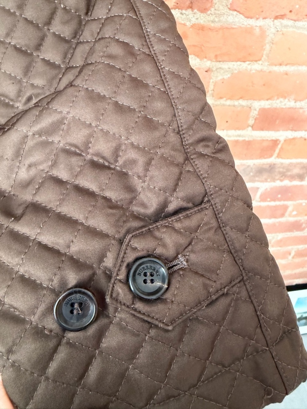 Burberry Quilted Dark Brown Lightweight Shirt Jacket USA small/ medium - Picture 7 of 11